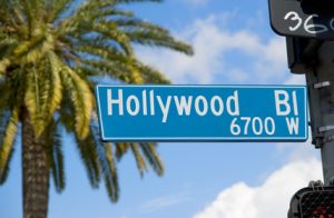 Hollywood-Straßenschild