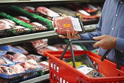 Fleischeinkauf im Supermarkt